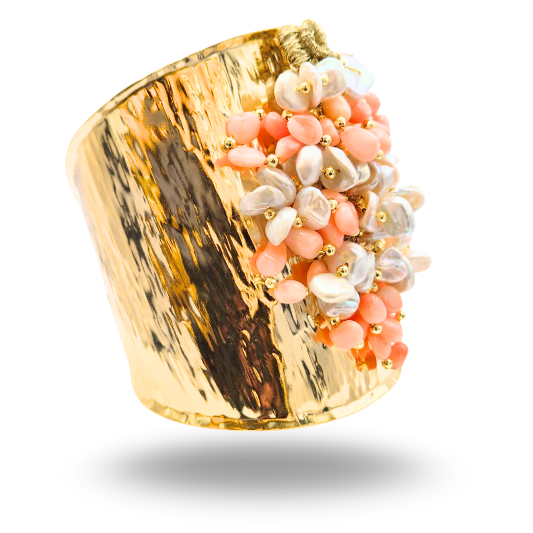 Bracelet en Acier avec Pierres Naturelles - Variante Marron