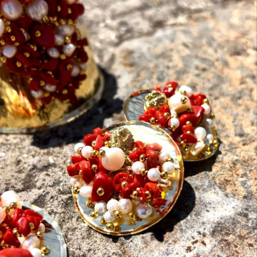 Bracelet en Acier avec Pierres Naturelles - Variante Marron