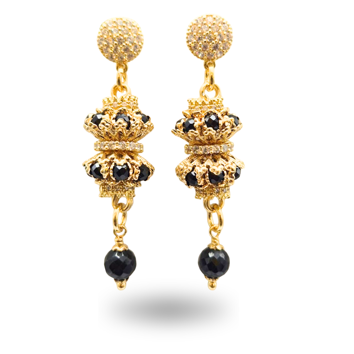 Orecchini in Argento 925 dorato con Mine Luxury in Perle
