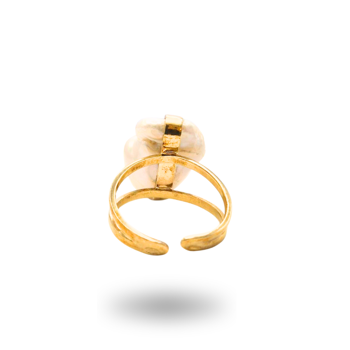 Anello in Argento 925 dorato con Perla Scaramazza