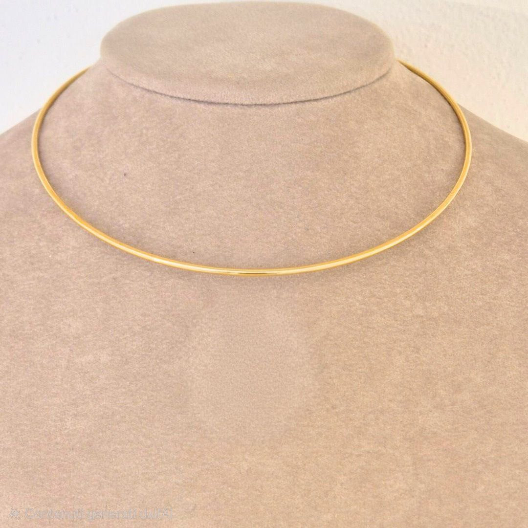 Collana a girocollo rigido in Argento 925 dorato